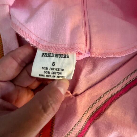 Patchworks Women's Pink Patchworks Parrot‎ Appliqué Midi Dress S - Picture 6 of 9